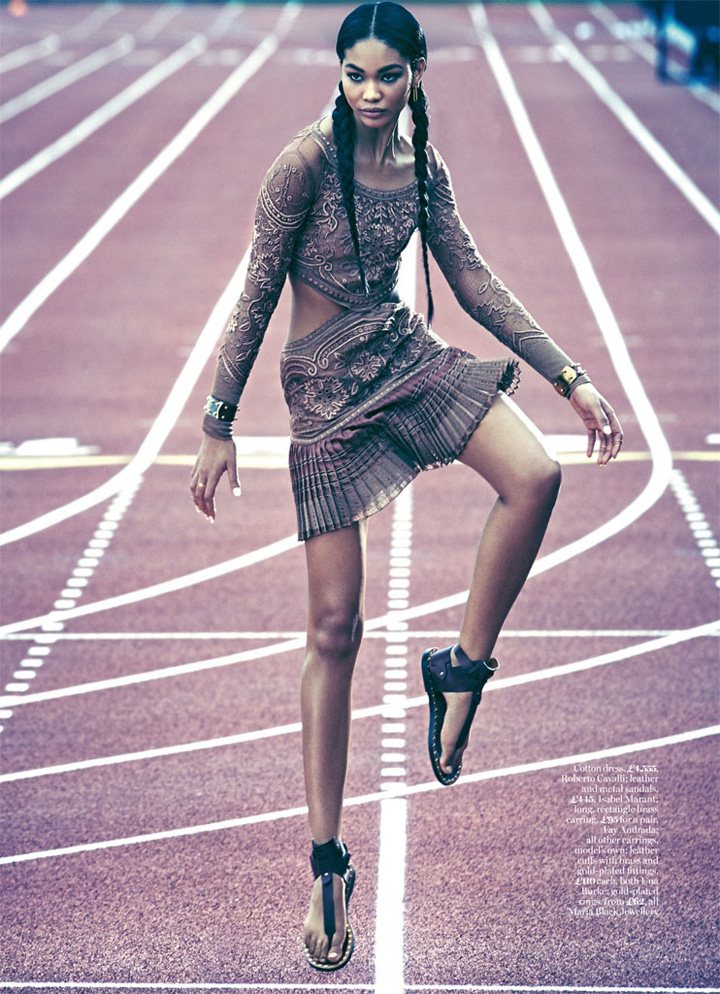 超模Chanel Iman 演绎《Marie Claire》英国版时尚大片