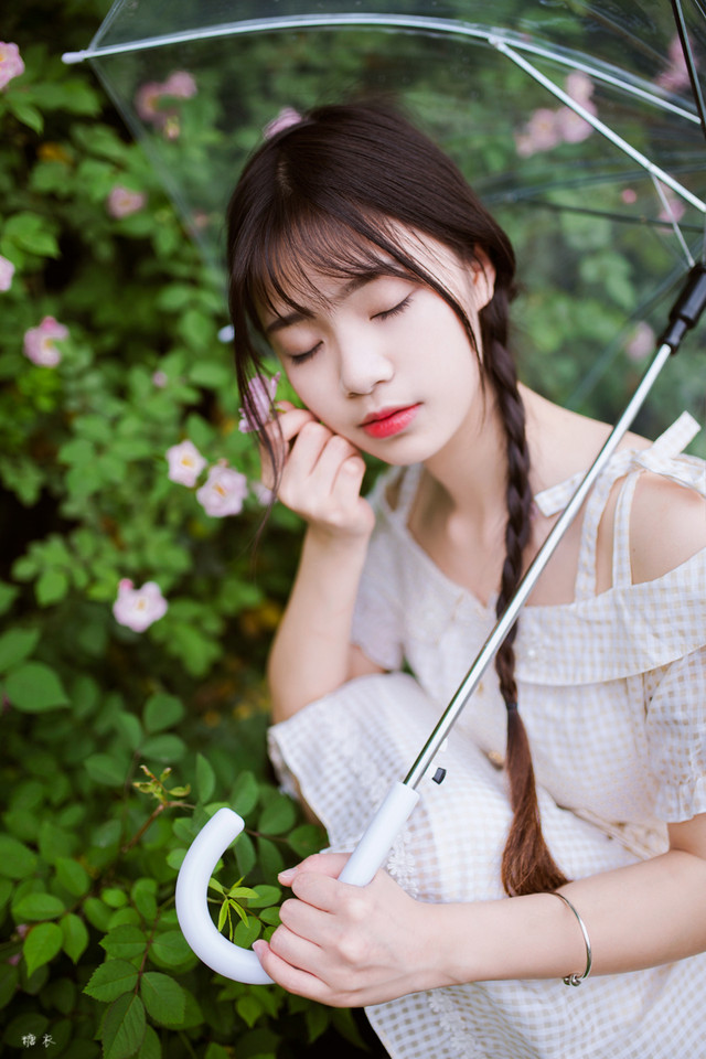 清新人像摄影 糖衣摄影蔷薇与小雨