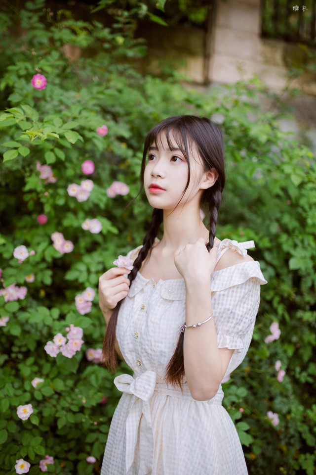 清新人像摄影 糖衣摄影蔷薇与小雨