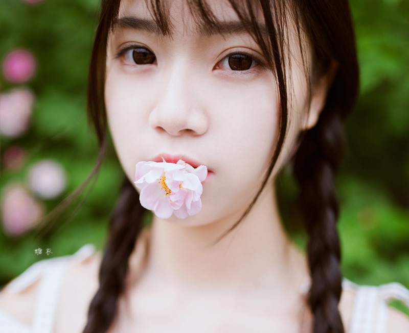 清新人像摄影 糖衣摄影蔷薇与小雨