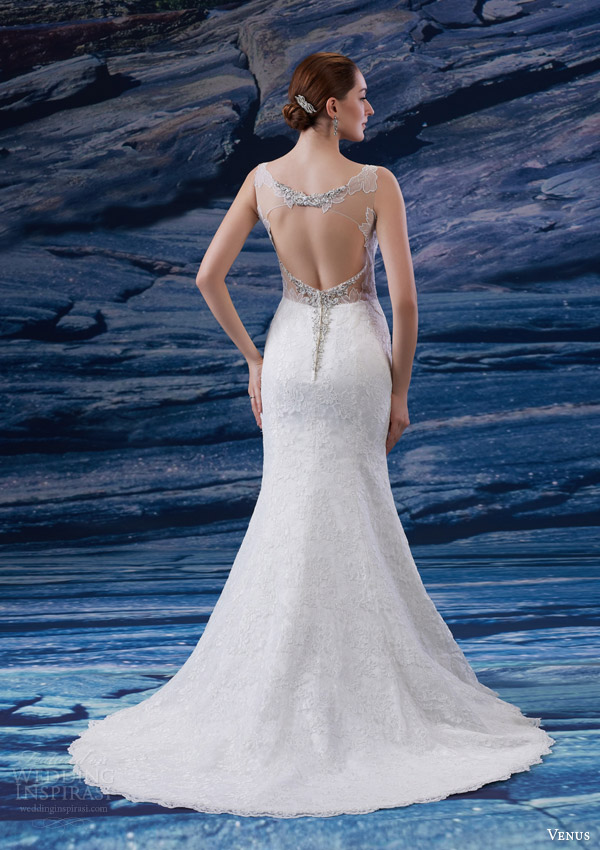 venus bridal fall 2024 venus collection ve8206 sleeveless lace beaded wedding dress sweetheart neckline illusion straps keyhole zipper back Venus 2025婚纱礼服系列