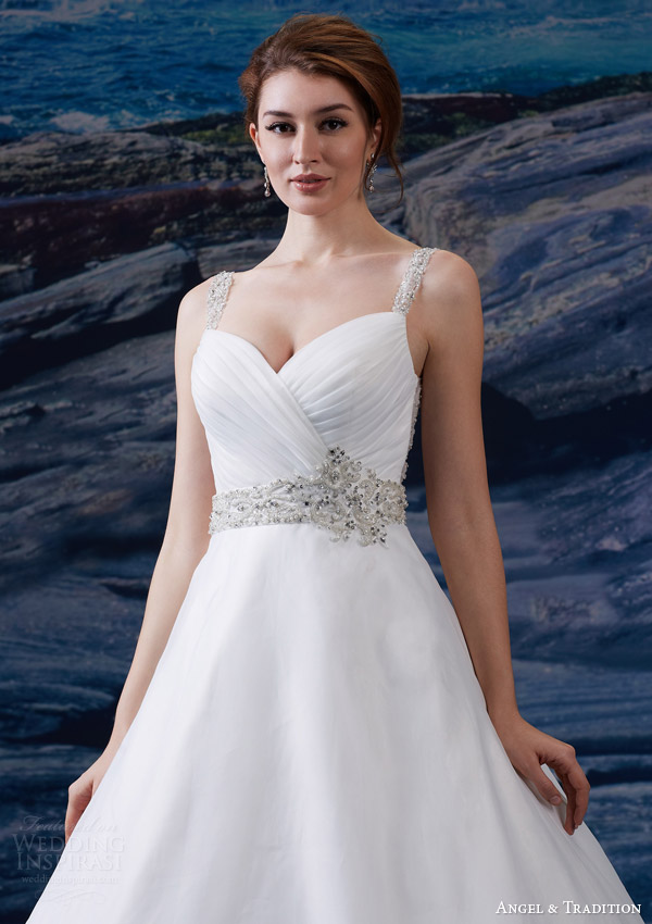 venus bridal fall 2024 angel tradition at4614 ruched sweetheart neckline wide beaded straps beading waist Angel & Tradition 2025婚纱礼服系列