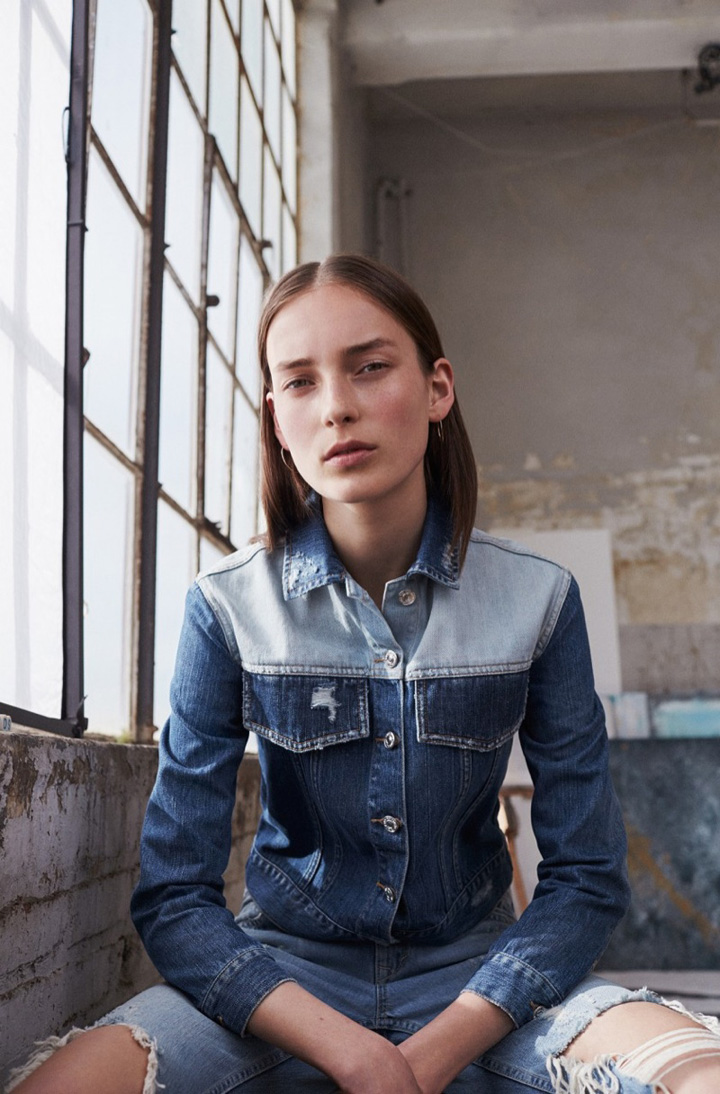 Mango（芒果）2025秋季牛仔系列 超模Julia Bergshoeff出镜代言