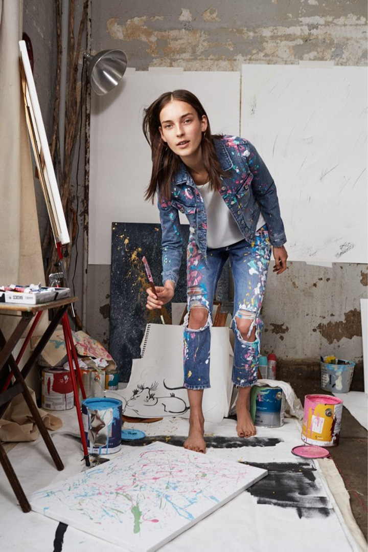 Mango（芒果）2025秋季牛仔系列 超模Julia Bergshoeff出镜代言