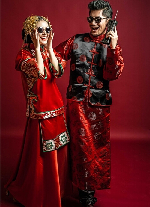 唯美中式经典婚纱照图片 穿越时空爱上你