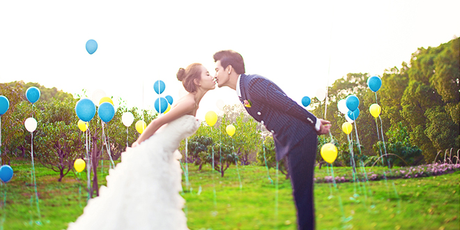 外景婚纱照姿势大全 与大自然零距离接触