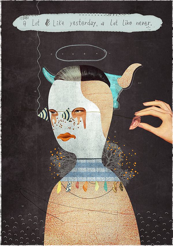 BECHA数字拼贴肖像画