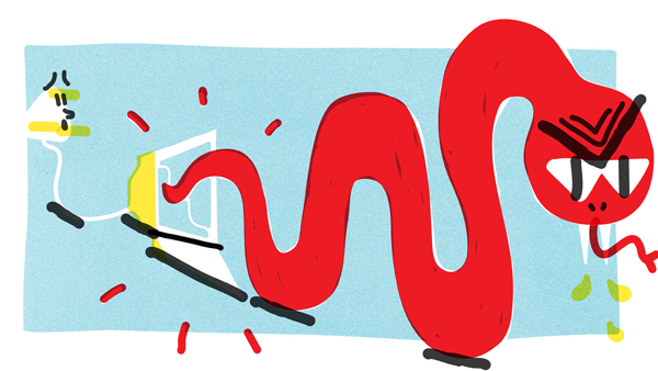 计算机病毒主题插画