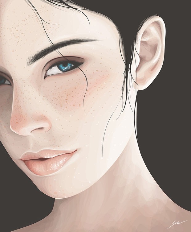 Yuschav Arly肖像插画