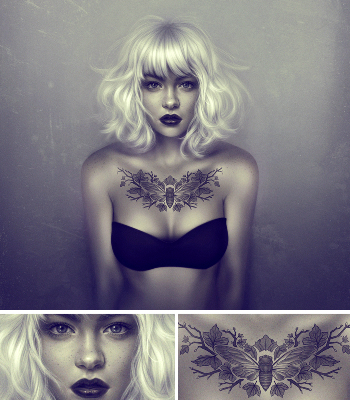 Tara Phillips人物肖像插画