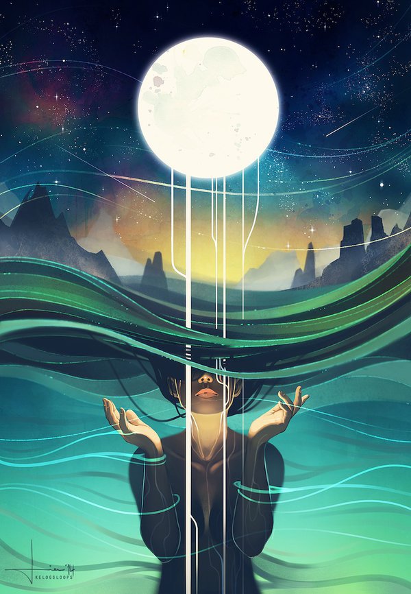 澳大利亚kelogsloops唯美人物插画