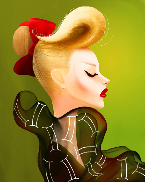 俄罗斯杂志Grazia 的星座插画设计欣赏