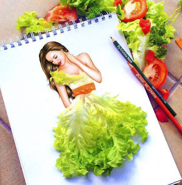 Kristina Webb创意彩铅插画作品