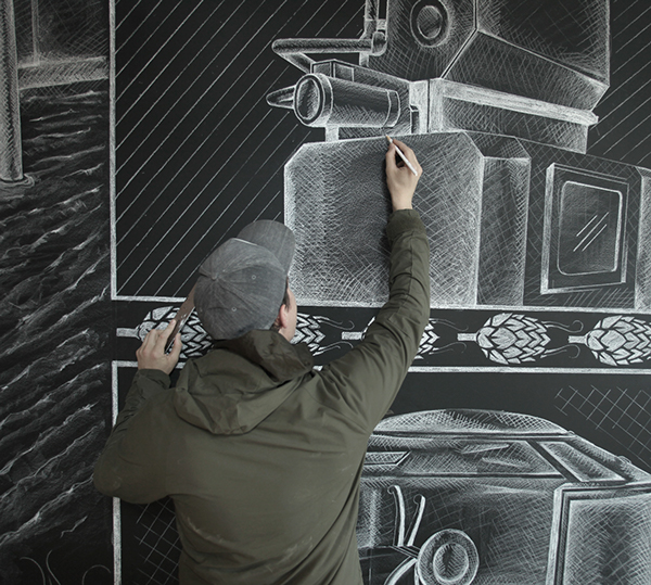 Ben Johnston粉笔绘画