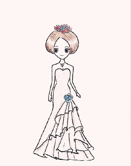 每个女孩都有个婚纱梦可爱插画设计欣赏