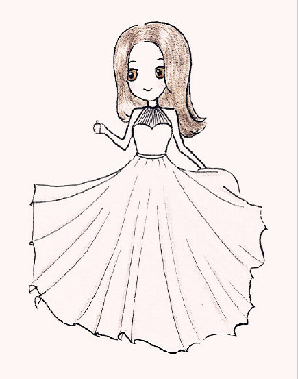 每个女孩都有个婚纱梦可爱插画设计欣赏