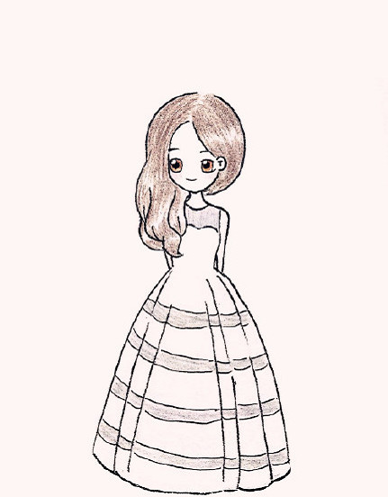 每个女孩都有个婚纱梦可爱插画设计欣赏