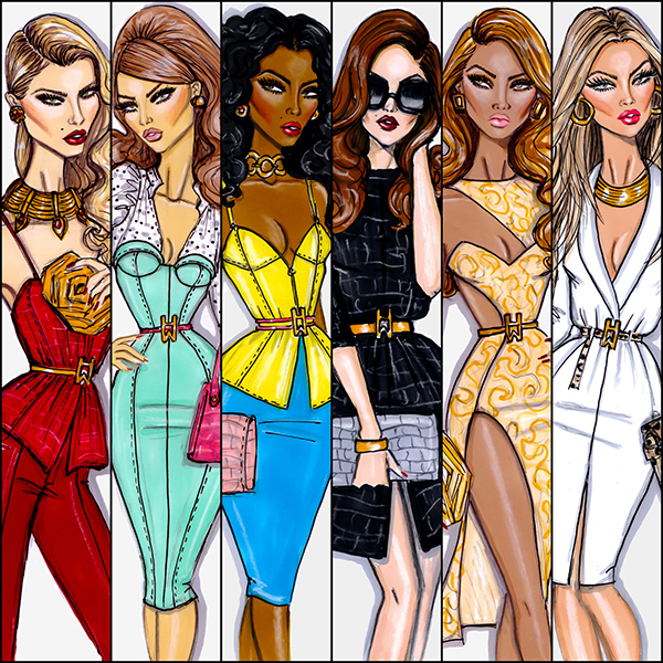 Hayden时尚女性人物插画