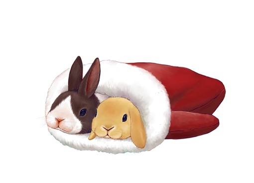 らいらっく超萌食物吃兔子插画