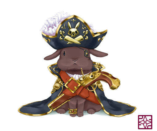 らいらっく超萌食物吃兔子插画