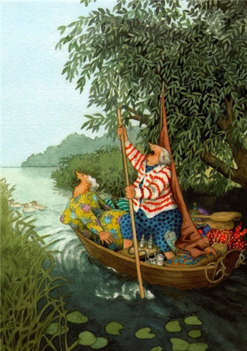 芬兰Inge L&#246;&#246;k插画:Old Ladies