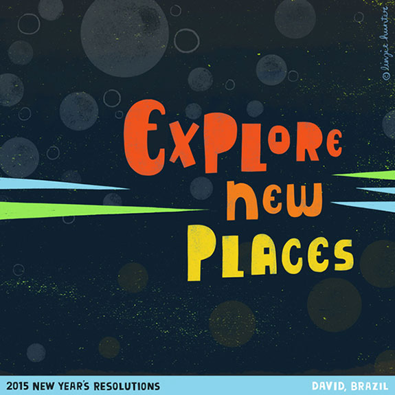 丰富多彩的手绘字体插画