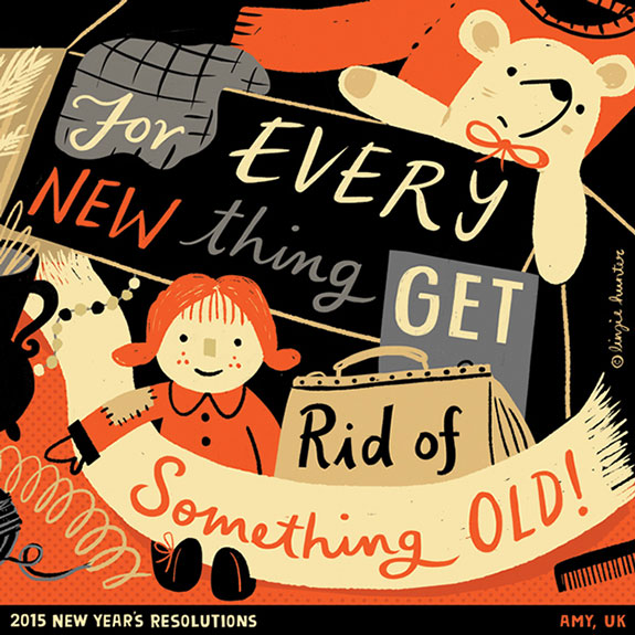 丰富多彩的手绘字体插画