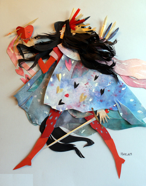 当水彩插画融入创意剪纸艺术