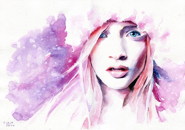 Cora and Tiana女性水彩插画