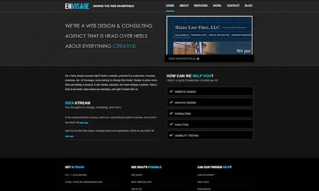 20个漂亮的黑色风格网站设计欣赏