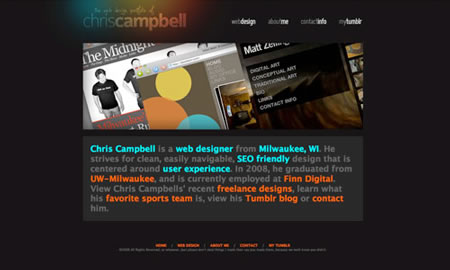 20个漂亮的黑色风格网站设计欣赏