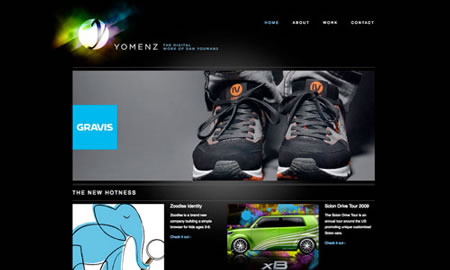 20个漂亮的黑色风格网站设计欣赏