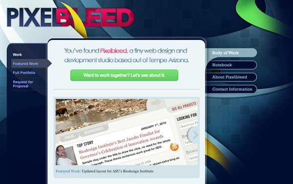 Blue Website Showcase - Pixelbleed 优秀的蓝色风格网页设计