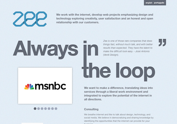 Blue Website Showcase - Zee 优秀的蓝色风格网页设计