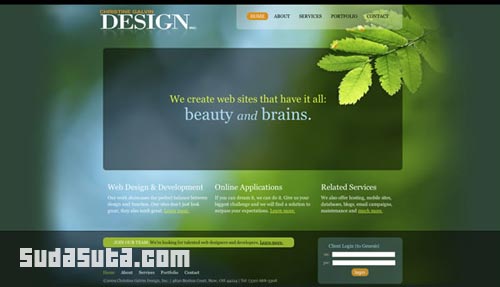 55个漂亮的绿色主题的网站设计欣赏