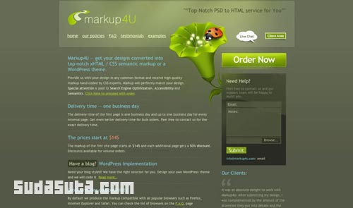 55个漂亮的绿色主题的网站设计欣赏