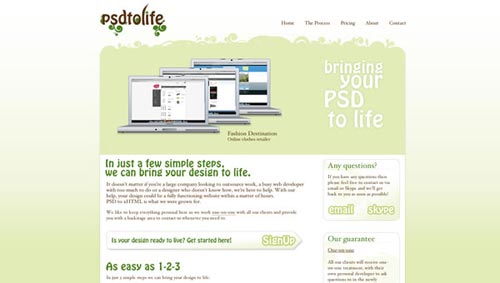 55个漂亮的绿色主题的网站设计欣赏