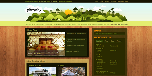 Go Glamping 25个优秀的生活网站