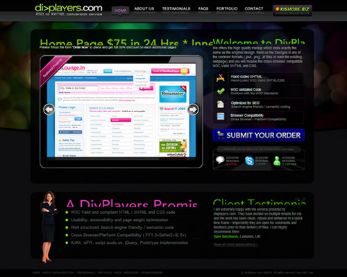 网页设计灵感：背景虚化效果网站欣赏