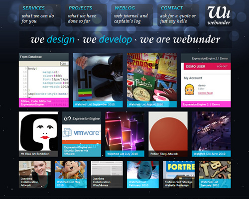 网页设计灵感：背景虚化效果网站欣赏