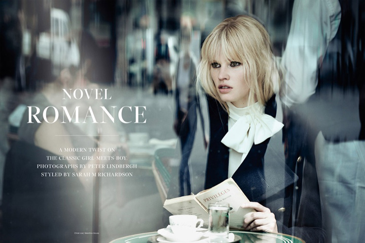 《W》时尚杂志 超模Lara与Freja 巴黎上演浪漫故事