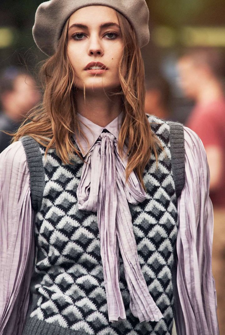 超模Nadja Bender演绎《Elle》杂志法国版时尚大片