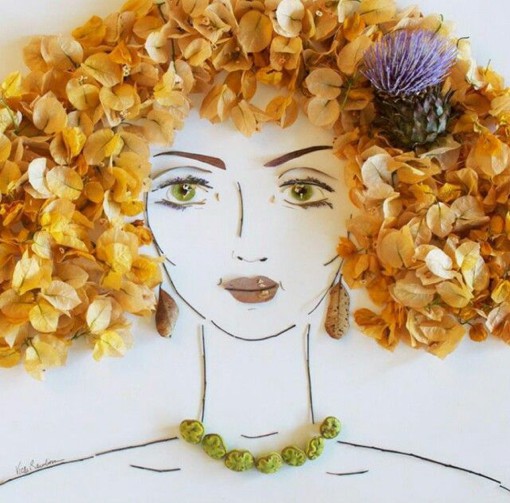 艺术家 Vicki Rawlins的拼贴艺术人物肖像