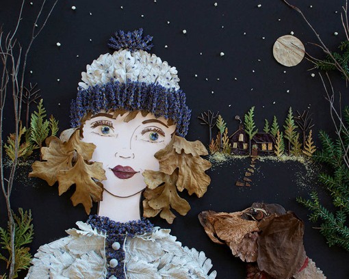 艺术家 Vicki Rawlins的拼贴艺术人物肖像