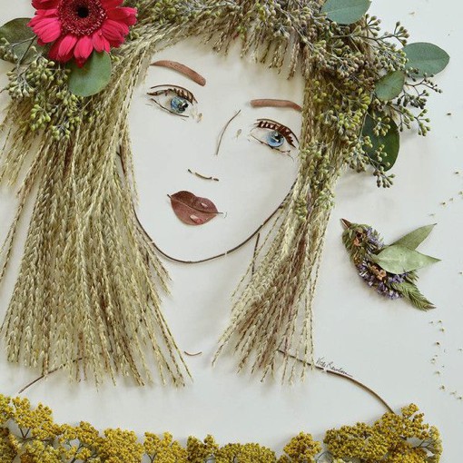 艺术家 Vicki Rawlins的拼贴艺术人物肖像