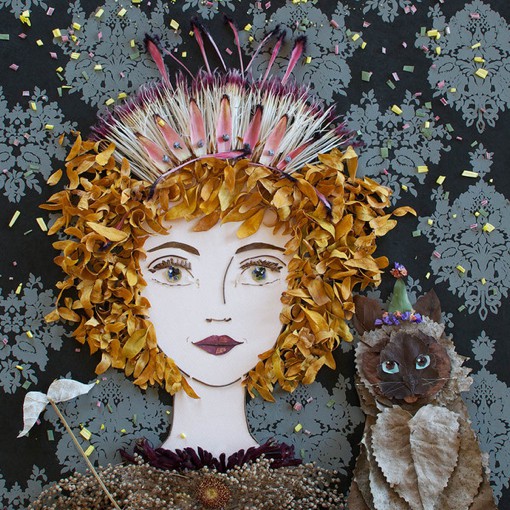 艺术家 Vicki Rawlins的拼贴艺术人物肖像