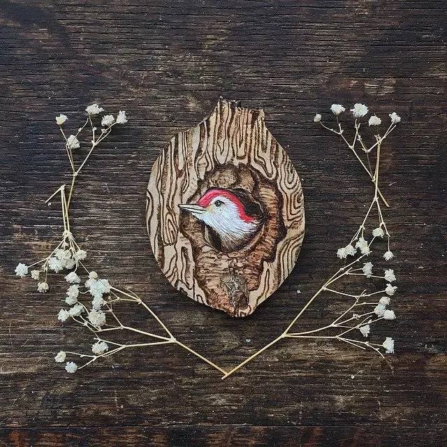 废弃木头也能绘出全新的世界,生活中的小情趣 By Kimera Wachna