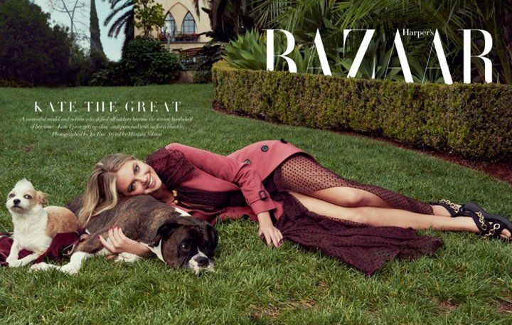 超模Kate Upton 演绎《Harper’s Bazaar》杂志新加坡版