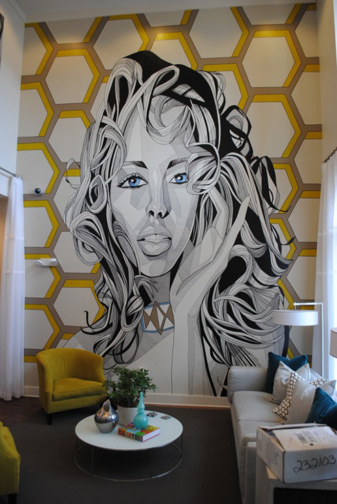 Andrew Spear混合媒体插画