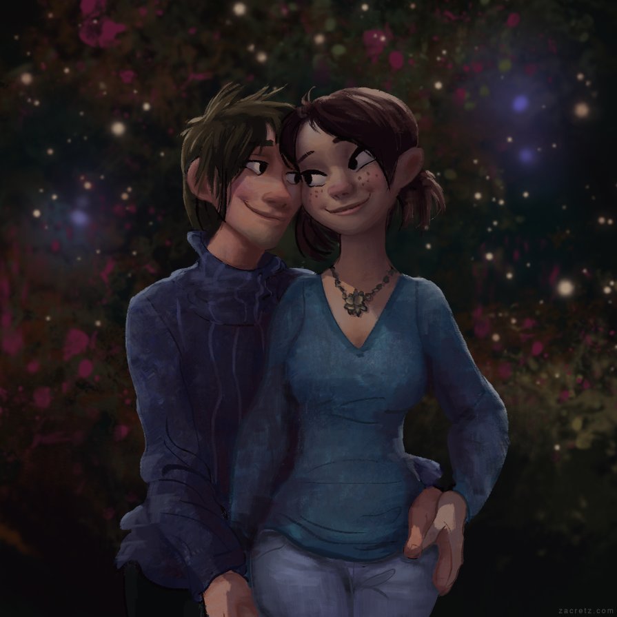 Zac Retz卡通情侣插画